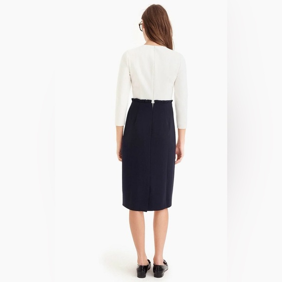 J Crew Colorblock Dress Ivory Navy Size 4T - Picture 5 of 16